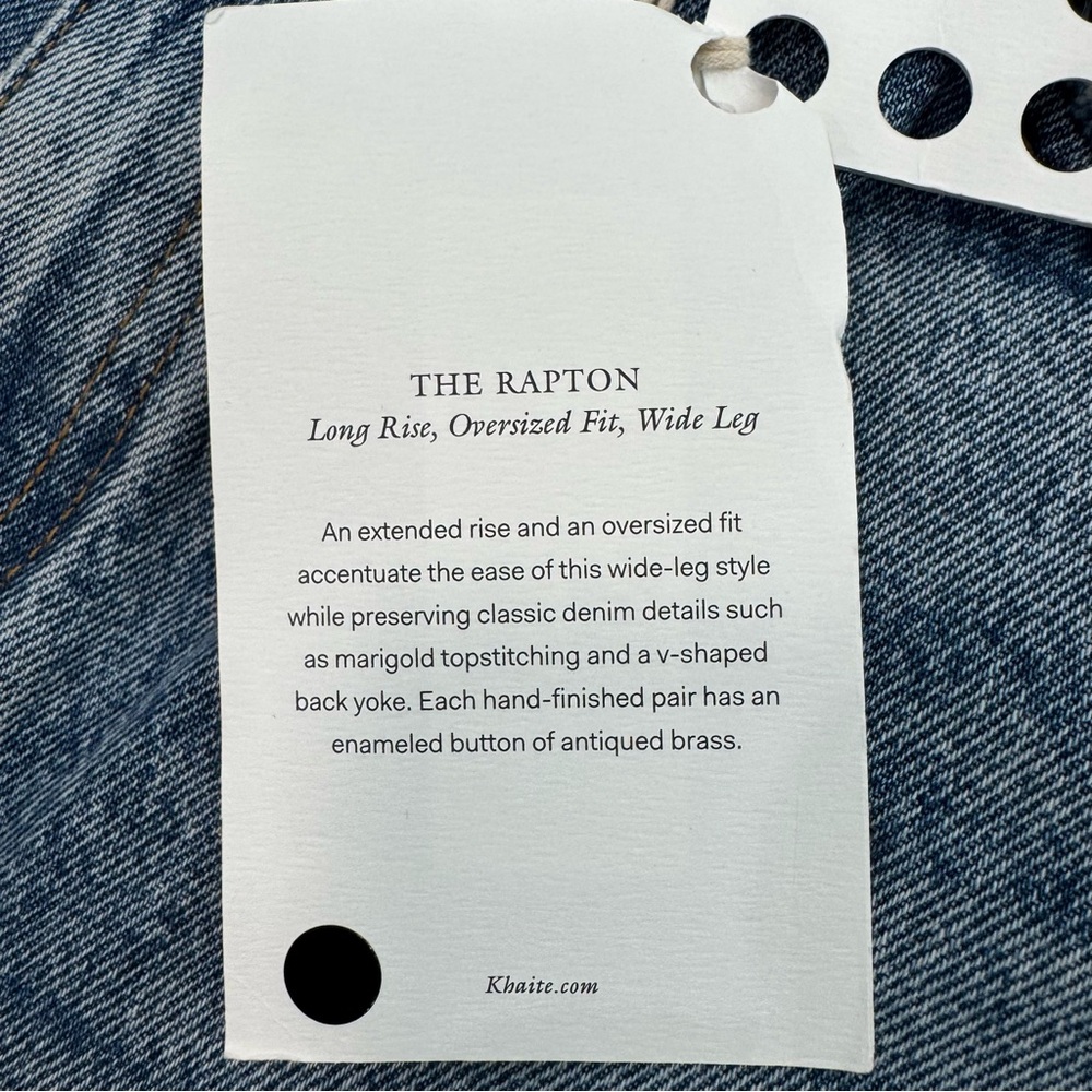 KHAITE wide leg rapton denim pants - Picture 2 of 8